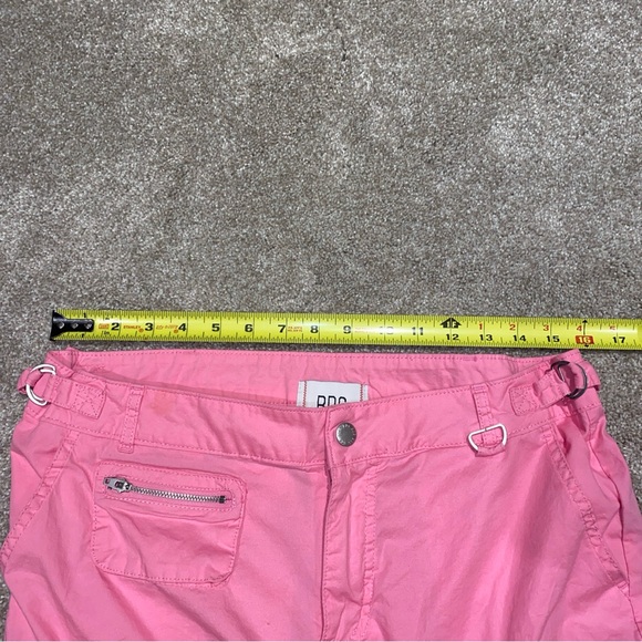 BDG Urban Outfitters Pink Wide Leg Cargo Pants Size 12 Retro Y2K Stretch - Picture 5 of 9